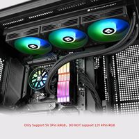 Refroidisseur liquide pour processeur Thermalright Aqua Elite 360 V6 ARGB noir, 360 mm, 3x120 mm, radiateur à eau AIO