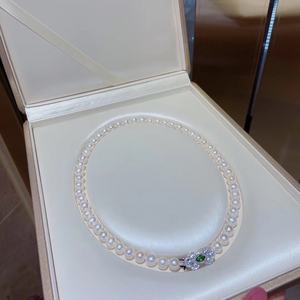 High Quality Natural Freshwater Pearl <b>Necklace</b> 8-9mm Round Beads Strong Light with Slight Flaws Collarbone <b>Mother</b> Chain Jewelry - Product Image 1