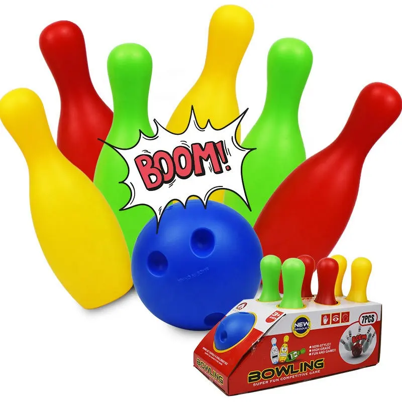 Venta caliente bola de bolos de plástico juego de juguete para niños juguete interactivo para deportes al aire libre para padres e hijos