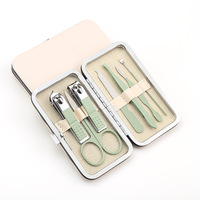 Ensemble de coupe-ongles en vente directe du fabricant Ensemble de voyage d'outils de beauté pour ongles Coupe-ongles en acier au carbone 7 pièces Set de manucure