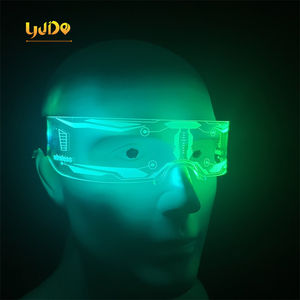 Gafas luminosas plegables <span class=keywords><strong>de</strong></span> acrílico <span class=keywords><strong>transparente</strong></span> para fiesta, gafas LED <span class=keywords><strong>de</strong></span> varios colores, gafas <span class=keywords><strong>de</strong></span> sol LED Cyberpunk recargables por USB para fiesta - Product Image 4