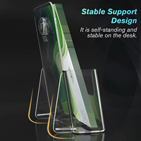 8.5x11 pouces acrylique transparent porte-brochures porte-prospectus livrets papier à en-tête porte-cartes de visite pour bureau ou support mural