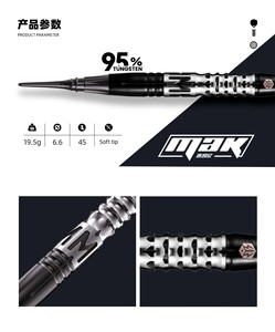 Bộ sưu tập người chơi chuyên nghiệp caliburn MAK 19.5g 21.5g 23.5g thép và mẹo mềm 3 miếng đặt 90% phi tiêu vonfram - Product Image 4