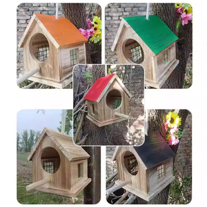 Casa para Pájaros de Madera de Paulownia Natural, Resistente a la Lluvia, Caja de Anidación para Aves Silvestres, Resistente a la Putrefacción, Cabina de Cría Ligera, Decoración Colgante - Product Image 6