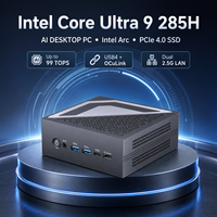 Mini-ordinateur AI Core Ultra 225H 255H 285H avec RAM DDR5 5600MHz, SSD PCIe 4.0, Mini PC de jeu