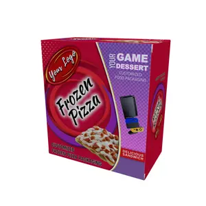 Custom Packaging Box Frozen Pizza Food /Vegetable Take Away Food Packaging Paperboard Box