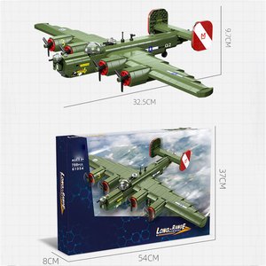 788 Uds 3D B-24 Liberator Air Force Bomber Fighter Jet modelo de juguete avión bloque de construcción Flying Fortress regalo para chico - Product Image 6
