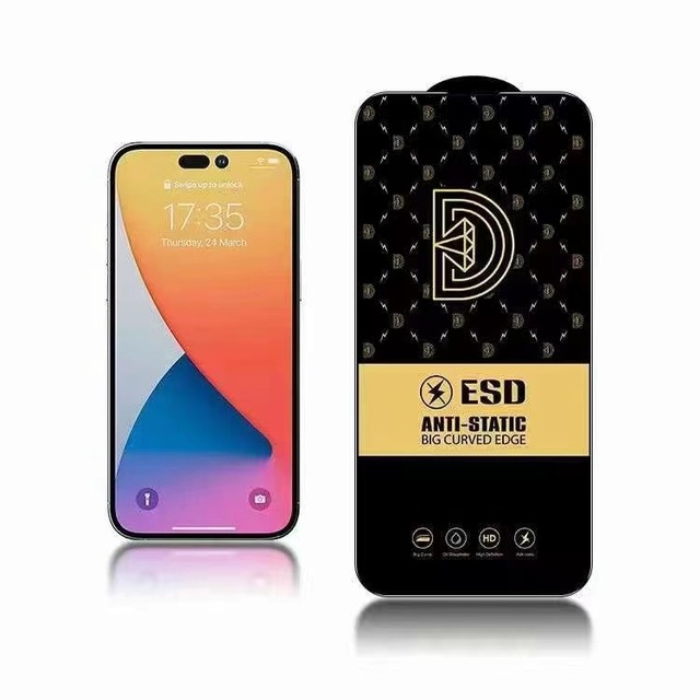 ESD Tempered Glass for iphone 15 Pro Max Anti-static Screen Protector for iphone 11 12 13 14 Temper Glass