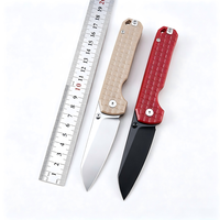 Couteau pliant VG-10 avec manche G10, verrouillage par bouton, lame Tanto, pour le camping en plein air, EDC, couteau de poche avec logo personnalisé