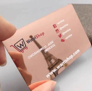 Carte de visite NFC en métal noir et or personnalisée en gros avec code QR et logo gravé au laser - Product Image 6