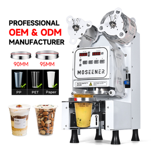 MOSEENER Eléctrico Automático Boba Taza de Té, Máquina Selladora de Plástico, Sellado de Burbujas para Botellas, Latas, Barriles - Product Image 1