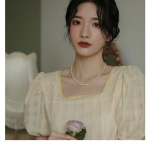 สร้อยคอมุกน้ำจืดธรรมชาติสำหรับผู้หญิง ขนาดไล่ระดับ ตัวเรือนเงินแท้ S925 สร้อยคอแบบเส้นยาวคล้องคอ - Product Image 4