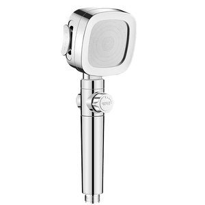 ABS Chrome mạ thép Màu Tay tắm 4 chế độ dừng Nút <span class=keywords><strong>Turbo</strong></span> PP Lọc yếu tố tăng áp lực kiểm soát dòng chảy phòng tắm - Product Image 1