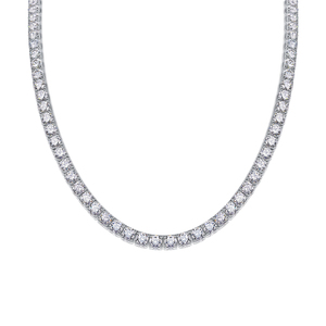 Chaîne tennis en moissanite pleine taille ovale de 6,5 mm, plaquée <span class=keywords><strong>argent</strong></span> S925, or 18 carats, certifiée GRA, pour femmes et hommes, usage quotidien, fabrication de bijoux fins - Product Image 5