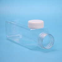 Bouteille de jus carrée en plastique PET sans BPA bon marché 330ml bouteilles d'eau de boisson vides avec bouchon pour emballage de jus de smoothie de thé