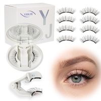 Applicateur de cils magnétiques souples personnalisés, ensemble réutilisable, faux cils souples adaptés aux yeux sensibles, sans colle, courbure C