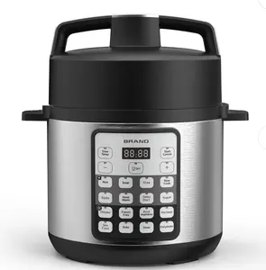 1500W stainless steel digital control fryer pressure nonstick aluminum inner pot smart pressure cooker with air fryer 2 in 1