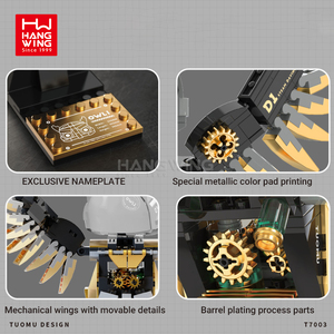 477 pièces Steampunk hibou bloc de construction jouet ensemble ABS Construction technique briques KitIdeal mécanique rétro Style modèle - Product Image 5