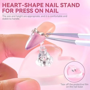 Acrylic Portable Nail Holder with Magnetic Base for Salon & DIY Use-Professional Nail Art Display Stand - Product Image 2