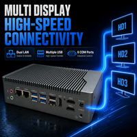 PC embarqué sans ventilateur Intel N97, double LAN Gigabit, WiFi, extension 4G, ordinateur industriel avec SSD MSATA, Windows, Linux pour système IoT