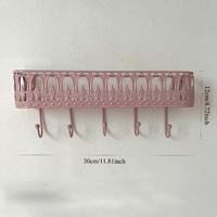 Porte-clés mural en fer avec 5 crochets, durable et contemporain, pour garage et buanderie, idéal pour ranger lunettes de soleil, sacs et masques