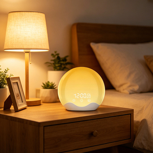 Reloj Despertador LED Ultra Moderno con Función de Simulación de Amanecer, Luz Nocturna Inteligente para Dormitorio, Decoración del Hogar - Product Image 2