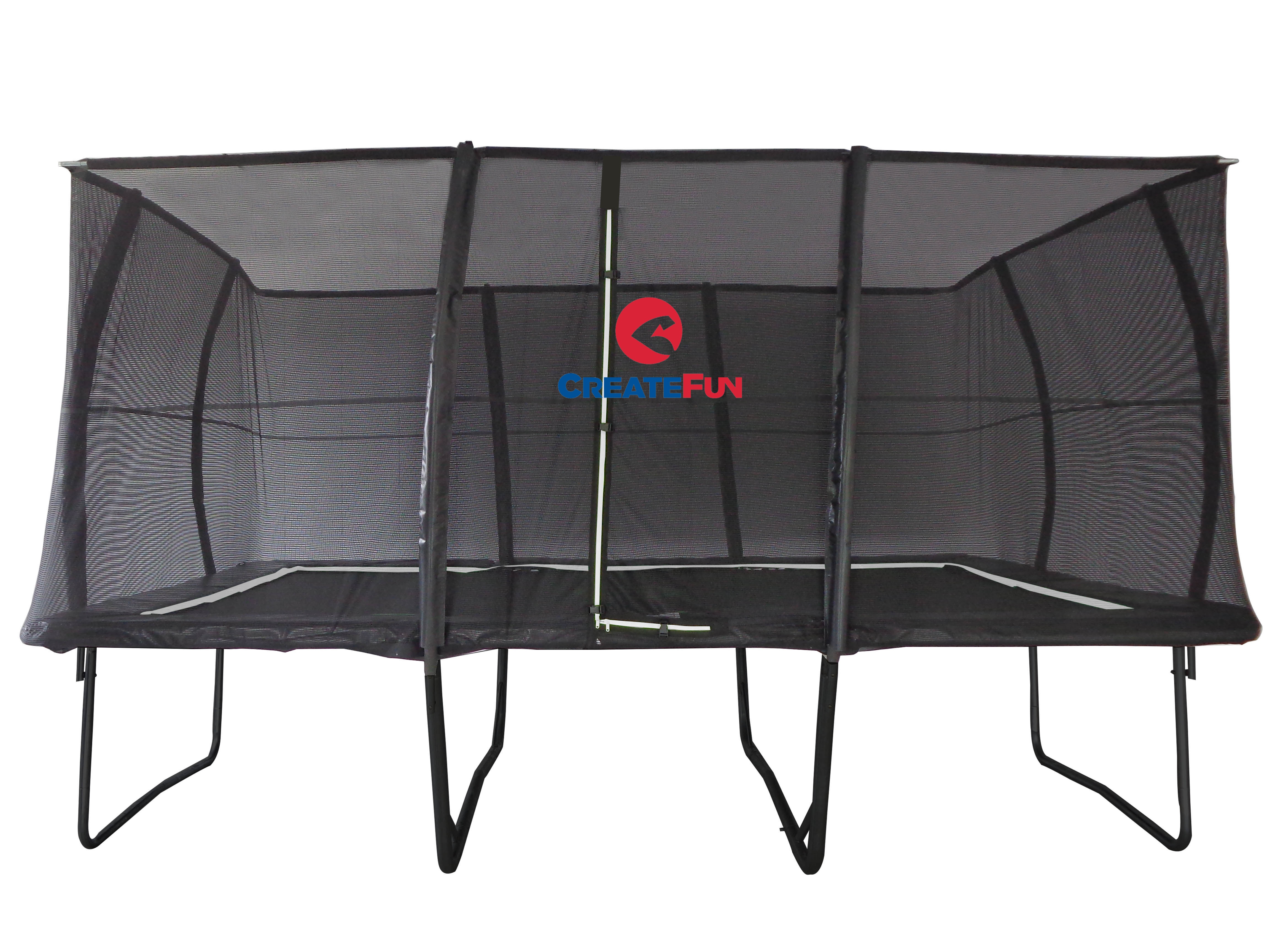 CreateFun 7x10FT Jumping Large Rectangular Trampoline square with Safety Nets