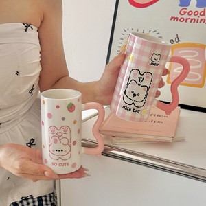 Tasses à eau en céramique mignonnes et adorables, mugs pour filles, tasses à café pour le bureau, tasses à lait pour le petit-déjeuner, cadeaux pratiques pour anniversaires - Product Image 4