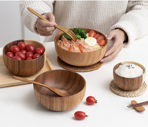 Cuencos pequeños <span class=keywords><strong>de</strong></span> madera <span class=keywords><strong>de</strong></span> acacia | Tazas <span class=keywords><strong>de</strong></span> cocina <span class=keywords><strong>de</strong></span> madera talladas a mano para <span class=keywords><strong>salsa</strong></span> <span class=keywords><strong>de</strong></span> arroz, <span class=keywords><strong>salsa</strong></span>, preparación, sal y condimentos - Product Image 3