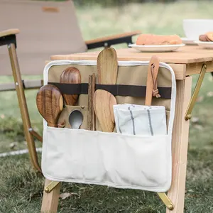 Reizen Canvas Servies Opslag Kit Zak Wandelen Picknick Apparatuur Voor Outdoor Camping Bbq