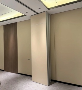 Parete Divisoria Mobile in Legno/Tessuto/Vetro/Pelle con Telaio in Alluminio, Separatore <span class=keywords><strong>per</strong></span> <span class=keywords><strong>Ambienti</strong></span> 65/85/100mm - Product Image 3