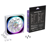 Ventilador RGB de 120 mm con Certificación de Patente de Fábrica LOVINGCOOL, Superficie de Espejo Cuadrada Grande, Radiador de CPU para Computadora Gamer