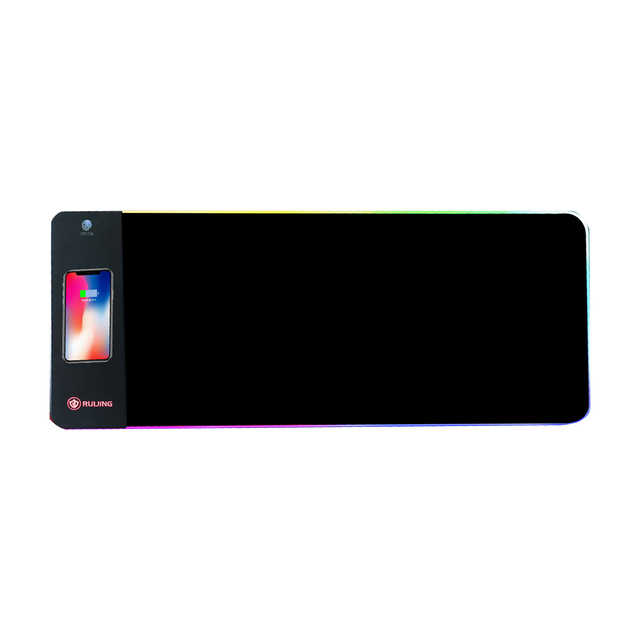 Hot Selling Black Large Gaming Mouse Pad With Wireless Charge , 800 * 300 * 4 MM Foldable Wireless Charger 15w Mouse Pad