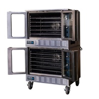 Four à convection à gaz double pour boulangerie et pizzeria avec contrôle numérique, protection contre la surchauffe et thermostat réglable
