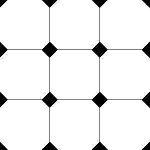 Piastrella per Pavimento in Gres Porcellanato Lucido Effetto Tappeto, Design Unico, 800x800, Motivo Geometrico Bianco e Nero Effetto Marmo a Idrogetto - Product Image 5