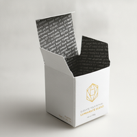 Boîte cosmétique personnalisée en papier coton avec impression feuille d'or rose, emballage STE pour produits de soin et crèmes DTC