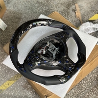 Volant de voiture en fibre de carbone véritable personnalisé pour BMW E46 M3 E38 E39 E46 E53 318 320 325 330 avec affichage LED