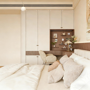 Armario de Dormitorio Tipo Vestidor, Estilo Vintage, Color Crema, Mueble de Almacenamiento Moderno para el Hogar - Product Image 3