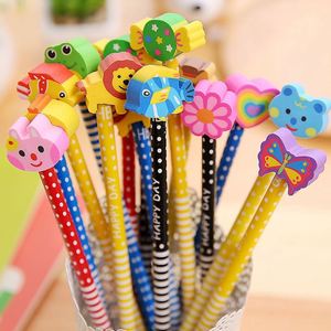 Juego de Lápices de Madera HB Estándar con Diseño de Dibujos Animados, Hexagonales, con Goma, para Material Escolar de Primaria, Regalo para Jardín de Niños, Embalaje para Premios - Product Image 2