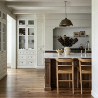 Meubles de cuisine modernes en chêne sur mesure TZD, système de garde-manger modulaire intégré, qualité ENF, écologique, blanc brillant, facile à nettoyer