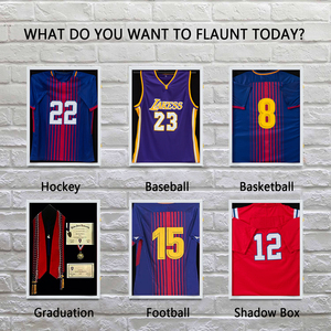 Cornice Nera per Maglia da Basket o Calcio con Protezione UV al 98%, Vetrina Espositiva in Acrilico Trasparente per Maglie, Espositore da Parete - Product Image 6