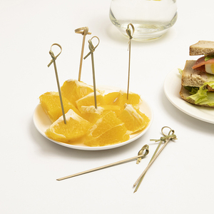 Brochetas de Bambú Natural Ecológicas Desechables para Cócteles, Aperitivos, Sándwiches, Comida para Llevar, <span class=keywords><strong>Tapas</strong></span>, Frutas, con Forma de Nudo y Corazón para Fiestas - Product Image 2