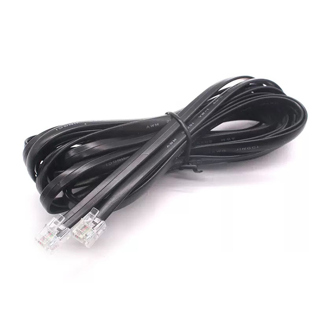 Customized Length RJ12 RJ11 6P6C Telephone Patch Cord