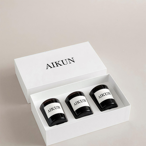 Juego de Velas Aromáticas AIKUN de Lujo con Etiqueta Personalizada en Frasco de Cera de Soya para Decoración del Hogar, Relajación, Spa y Aromaterapia - Product Image 2