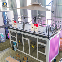 Conteneurs commerciaux multifonctionnels OEM pour petites boutiques, conteneurs, maisons préfabriquées, maison modulaire préfabriquée avec terrasse