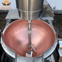 Industriële koperen pot kookmachine automatische kantelbare mixer motor kern voor snoep suiker chocolade bakkerij CE gecertificeerd