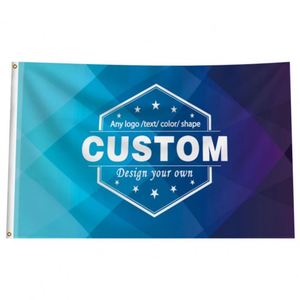 Drapeaux personnalisés de haute qualité, logo personnalisé, impression par transfert thermique, tissu polyester durable et imperméable, mât de drapeau en aluminium - Product Image 1