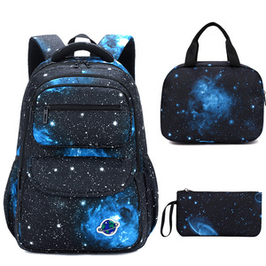 Large Capacity Starry Sky Style Side Open Fashion Schoolbag Waterproof Zipper <b>Backpack</b> Primary School <b>Students</b> Unisex Oxford - Product Image 4