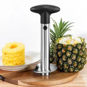 Kitchen gadgets Professional Easy Core Removal Stainless Steel Pineapple Peeler Pineapple Corer and Slicer Cutter