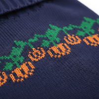 Vêtements en tricot pour animaux de compagnie à thème en gros, chandail pour chien et chat, Halloween, design de citrouille festif, 3D EMB, vêtements décontractés confortables pour les journées d'automne